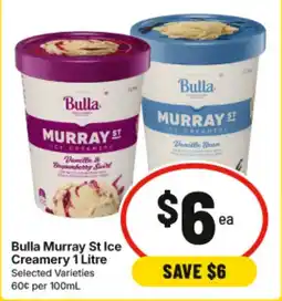 IGA Bulla Murray St Ice Creamery Selected Varieties offer