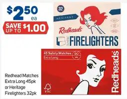 Foodland Redhead Matches Extra Long offer