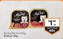 Foodworks My Dog Wet Food offer
