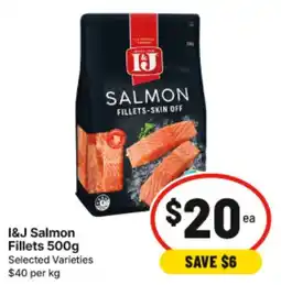 IGA I&J Salmon Fillets offer