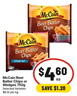 IGA McCain Beer Batter Chips or Wedges offer