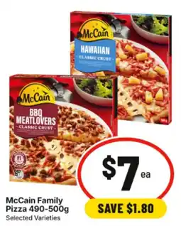 IGA McCain Family Pizza Selected Varieties offer