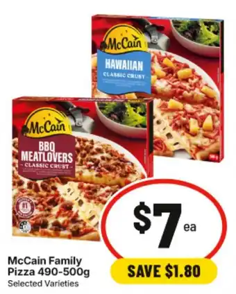IGA McCain Family Pizza Selected Varieties offer