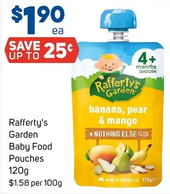 Foodland Rafferty's Garden Baby Food Pouches offer