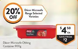 Foodworks Décor Microsafe Oblong Container offer