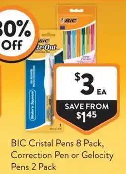 Foodworks BIC Cristal Pens offer