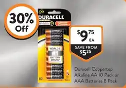 Foodworks Duracell Coppertop Alkaline AA Batteries offer