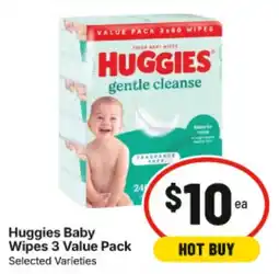 IGA Huggies Baby Wipes 3 Value Pack offer