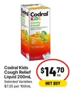 IGA Codral Kids Cough Relief Liquid offer