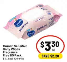 IGA Curash Sensitive Baby Wipes Fragrance Free offer