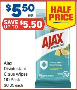 Foodland Ajax Disinfectant Citrus Wipes offer