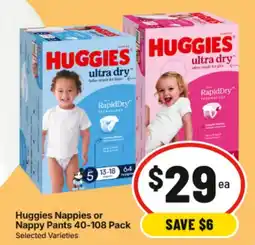 IGA Huggies Nappies or Nappy Pants offer