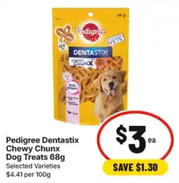 IGA Pedigree Dentastix Chewy Chunx Dog Treats offer