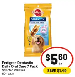 IGA Pedigree Dentastix Daily Oral Care Varieties offer