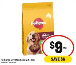 IGA Pedigree Dry Dog Food Selected Varieties offer