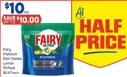 Foodland Fairy Platinum Dish Tablets Lemon offer
