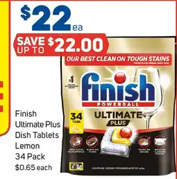 Foodland Finish Ultimate Plus Dish Tablets Lemon offer