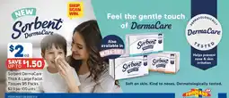 Foodland Sorbent DermaCare Thick & Large Facial Tissues offer