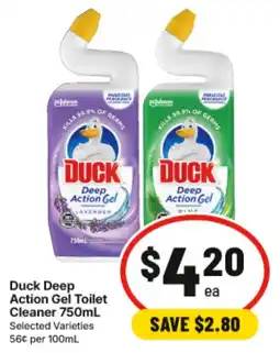 IGA Duck Deep Action Gel Toilet Cleaner offer