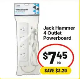 IGA Jack Hammer 4 Outlet Powerboard offer