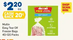 Foodland Multix Easy Tear Off Freezer Bags offer