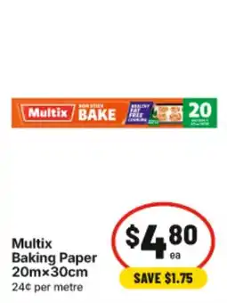 IGA Multix Baking Paper offer