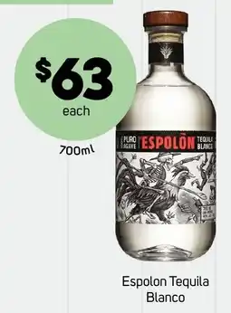 Foodland Espolon Tequila Blanco offer