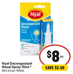 IGA Nyal Decongestant Nasal Spray offer