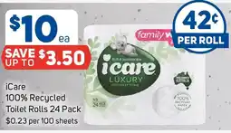 Foodland iCare 100% Recycled Toilet Rolls offer
