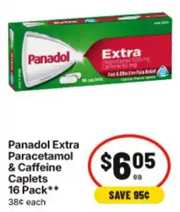 IGA Panadol Extra Paracetamol & Caffeine Caplets offer