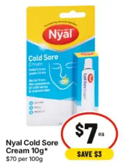 IGA Nyal Cold Sore Cream offer