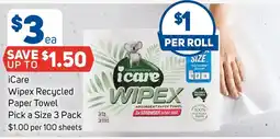 Foodland iCare Wipex Recycled Paper Towel offer
