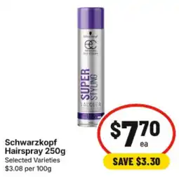 IGA Schwarzkopf Hairspray offer