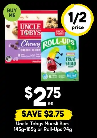 Drakes Uncle Tobys Muesli Bars offer