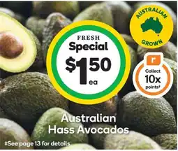 Woolworths Australian Hass Avocados offer
