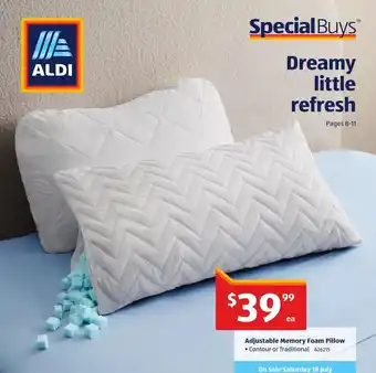 Dreamy little refresh Adjustable Memory Foam Pillow