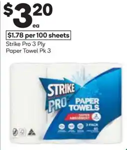 Woolworths Strike Pro Paper Towels offer