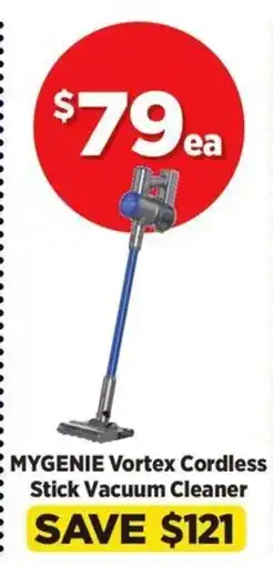 Spotlight Mygenie Vortex Cordless Stick Vacuum Cleaner offer