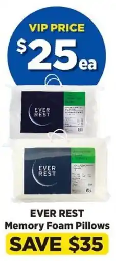Spotlight Ever Rest Memory Foam Pillows offer
