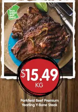 Spudshed Parkfield Beef Premium Yearling Y-Bone Steak offer