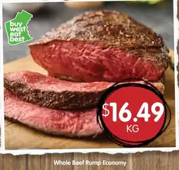 Spudshed Whole Beef Rump Economy offer