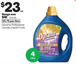 Woolworths Dynamo Professional Laundry Liquid offer