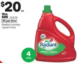 Woolworths Radiant Laundry Liquid offer