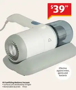 ALDI UV Sanitising Mattress Vacuum offer