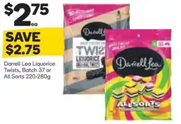 Woolworths Darrell Lea Liquorice Twists or All Sorts offer