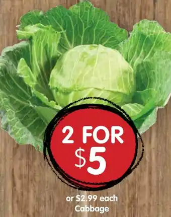 Spudshed Cabbage offer