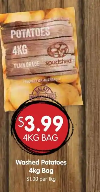 Spudshed Washed Potatoes 4kg Bag offer