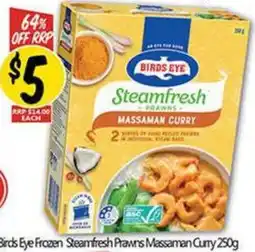 NQR Birds Eye Steamfresh Prawns Massaman Curry offer