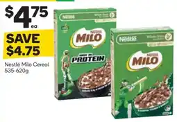 Woolworths Nestlé Milo Cereal offer