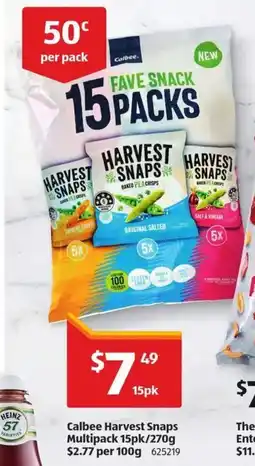 ALDI Calbee Harvest Snaps offer